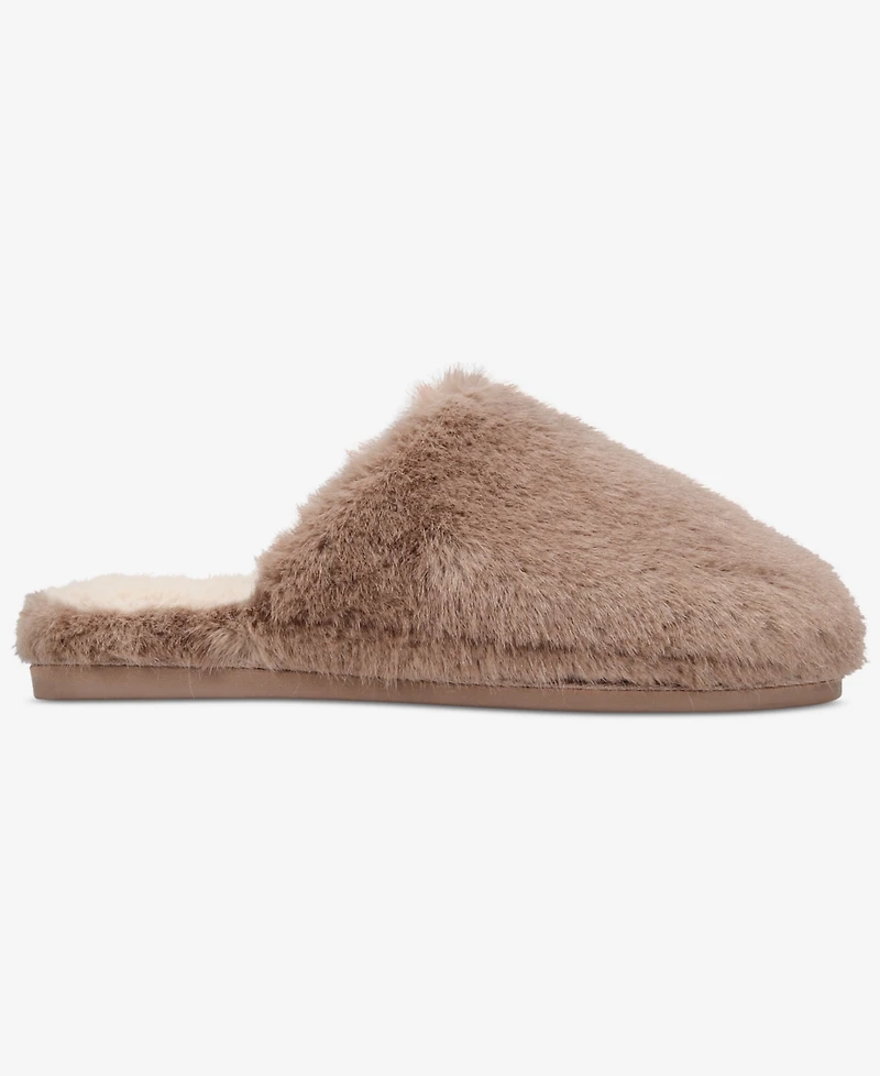 State of Day Women's Boxed Two-Tone Faux-Fur Slide Slippers, Macy's Exclusive