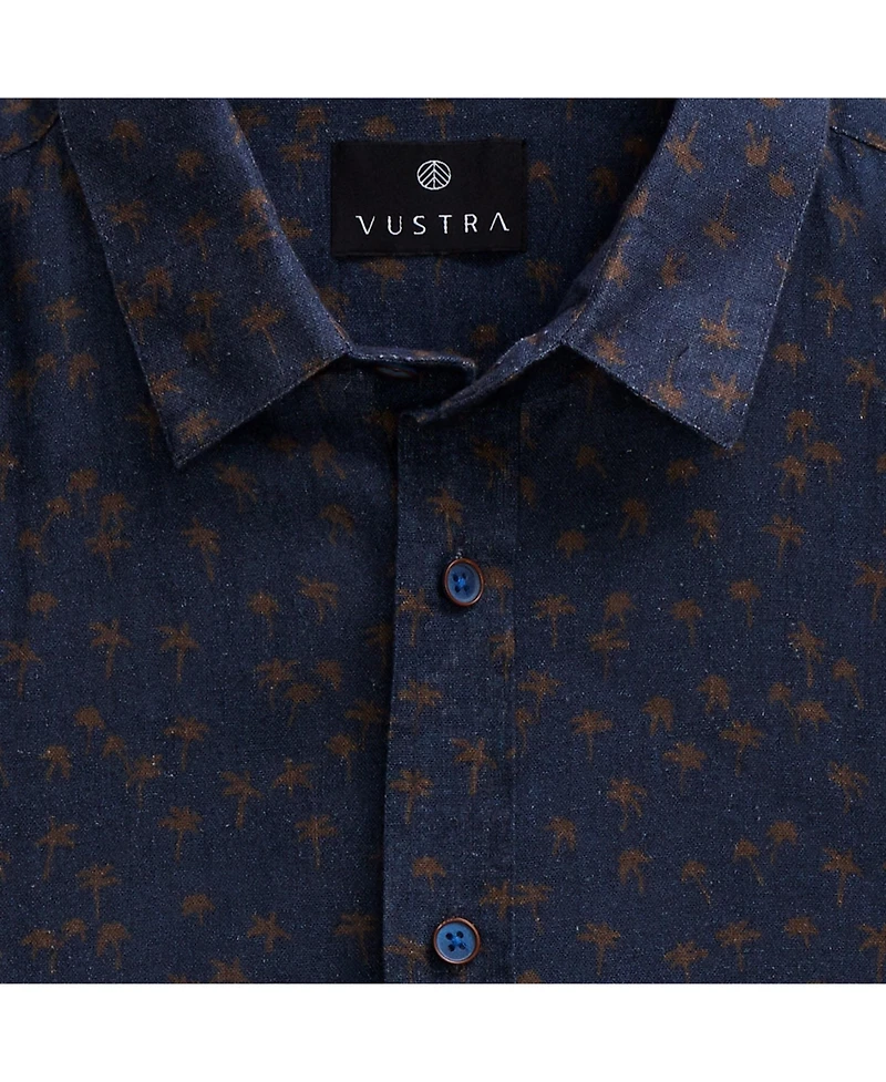 Vustra Men's West Coast Palms Printed Linen Shirt