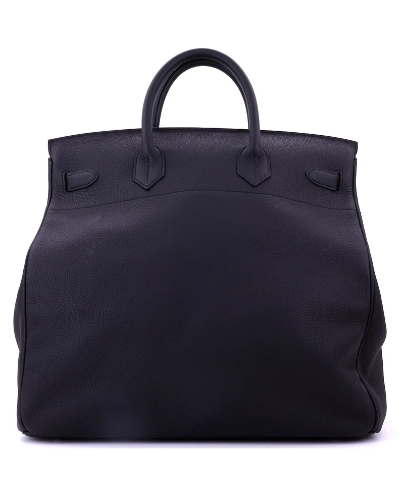 Pre-Owned Hermes Hac 40 Handbag Black Togo with Brushed Palladium Hardware