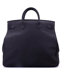 Pre-Owned Hermes Hac 40 Handbag Black Togo with Brushed Palladium Hardware
