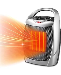 Zafro Portable Ceramic Space Heater, 750W/1500W Electric Heater with Thermostat, Overheat Protection, Quiet Fan for Home & Office