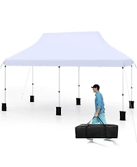 10 X 20 Ft Pop up Canopy Tent Foldable Portable Outdoor Gazebo with Carry Bag