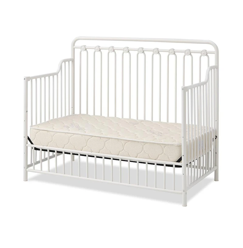 Baldwin 4 in 1 Convertible Full Sized Metal Crib in Alabaster White