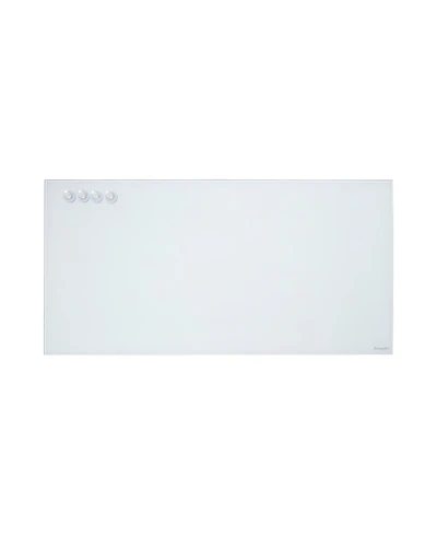 ECR4Kids MessageStor Magnetic Dry-Erase Glass Board with Magnets8in x 36in, White