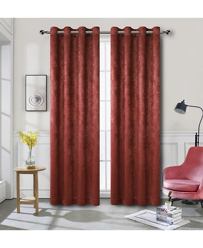 Kate Aurora Modern Art Contemporary 2 Pack Light Filtering Grommet Top Curtains