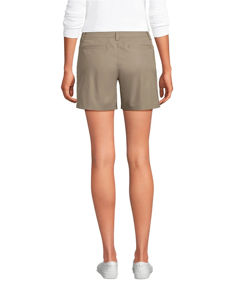 Lands' End School Uniform Women's Active Performance 7" Chino Shorts