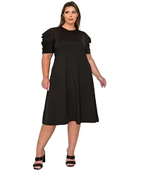 L I V D Plus Aleyna Flare Dress