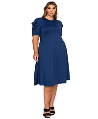 L I V D Plus Aleyna Flare Dress