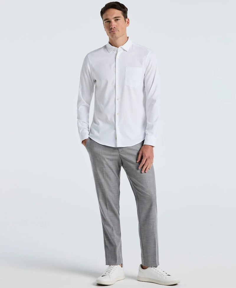 Perry Ellis Portfolio Men's Modern Fit Sharkskin Dress Pants