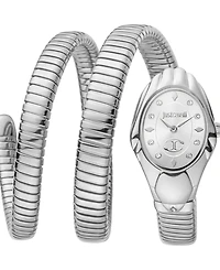 Just Cavalli Women's Silver Stainless Steel Bracelet Watch, 35mm