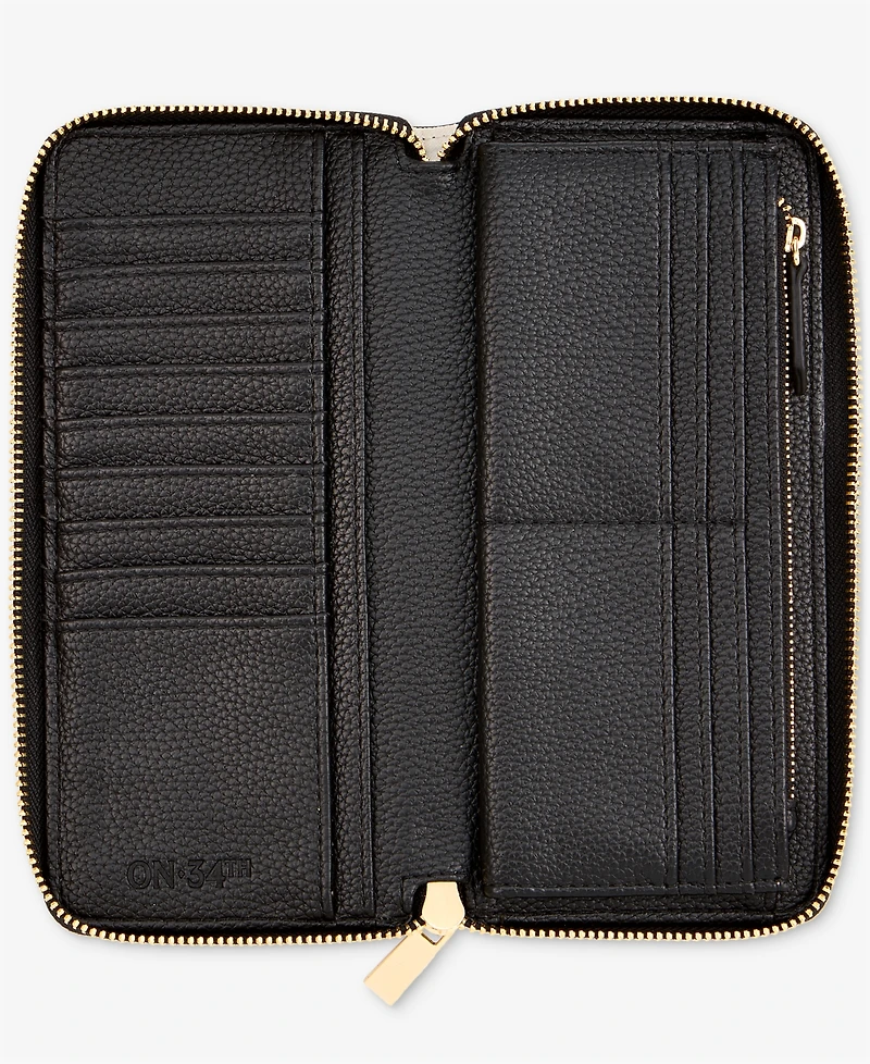 On 34th Angii Solid Zip-Around Wallet, Macy's Exclusive