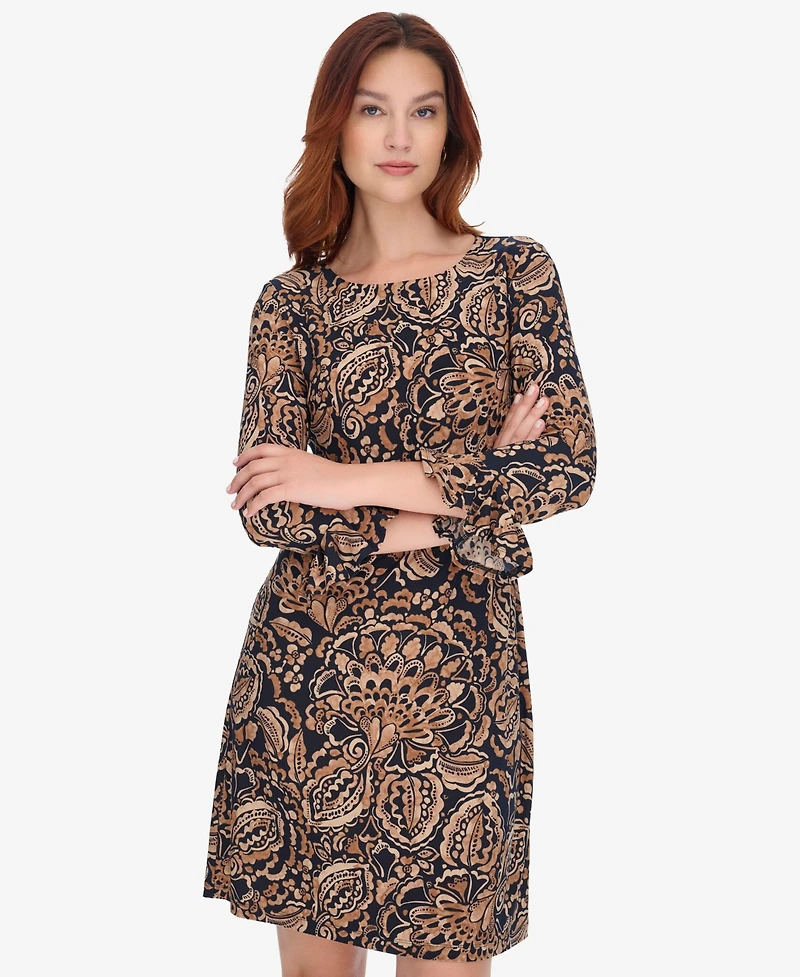 Tommy Hilfiger Women's Long-Sleeve Jersey Shift Dress