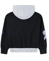 Jordan Big Girls Blue Jeans and Bling Pullover Hoodie