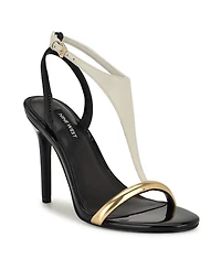 Nine West Women's Mandey T-Strap High Stiletto Sandals