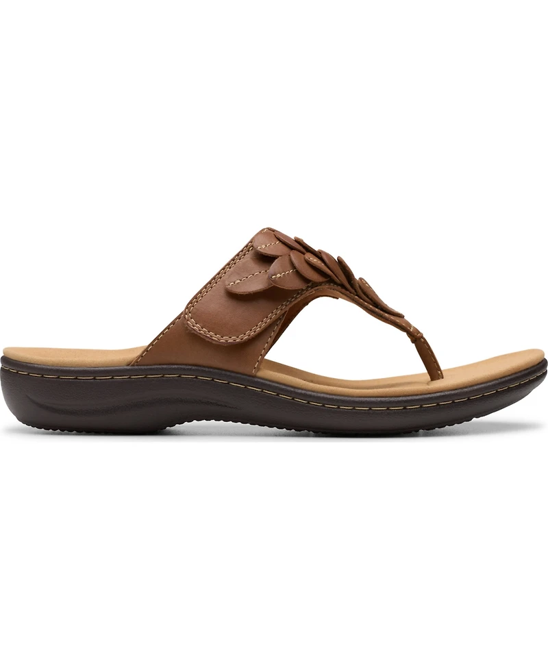 Clarks Collection Women's Laurieann Palm Flip-Flop Sandals