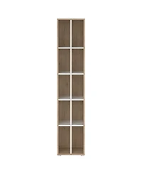 Tvilum 80.59" Wood 10 Shelf Narrow Bookcase