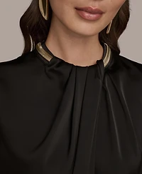 Donna Karan New York Women's Cap-Sleeve Twist-Neck Top