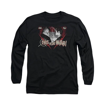 Batman V Superman Mens This Means War Long Sleeve Adult Tee / T-Shirt