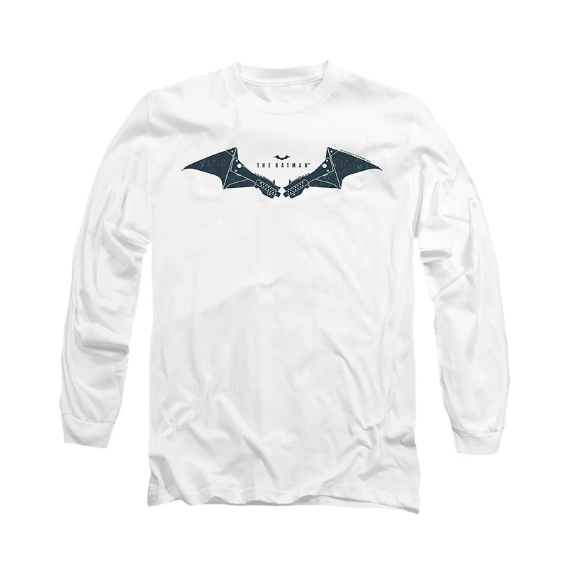 Batman Men's The Mechanical Bat Logo Long Sleeve Adult Tee / T-Shirt