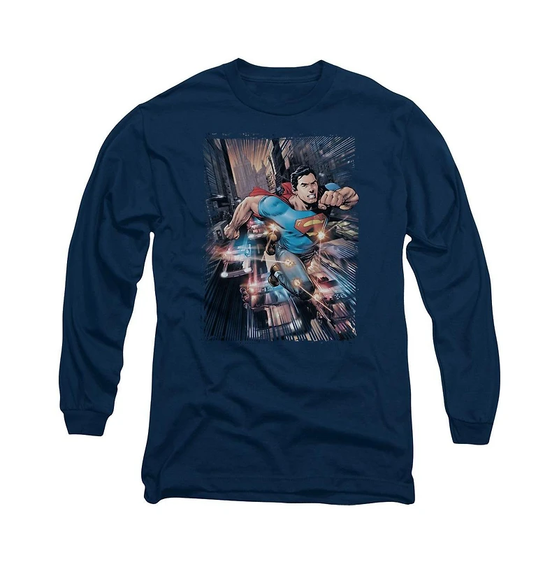 Superman Men's Action Comics 1 Long Sleeve Adult Tee / T-Shirt