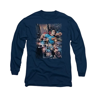 Superman Men's Action Comics 1 Long Sleeve Adult Tee / T-Shirt