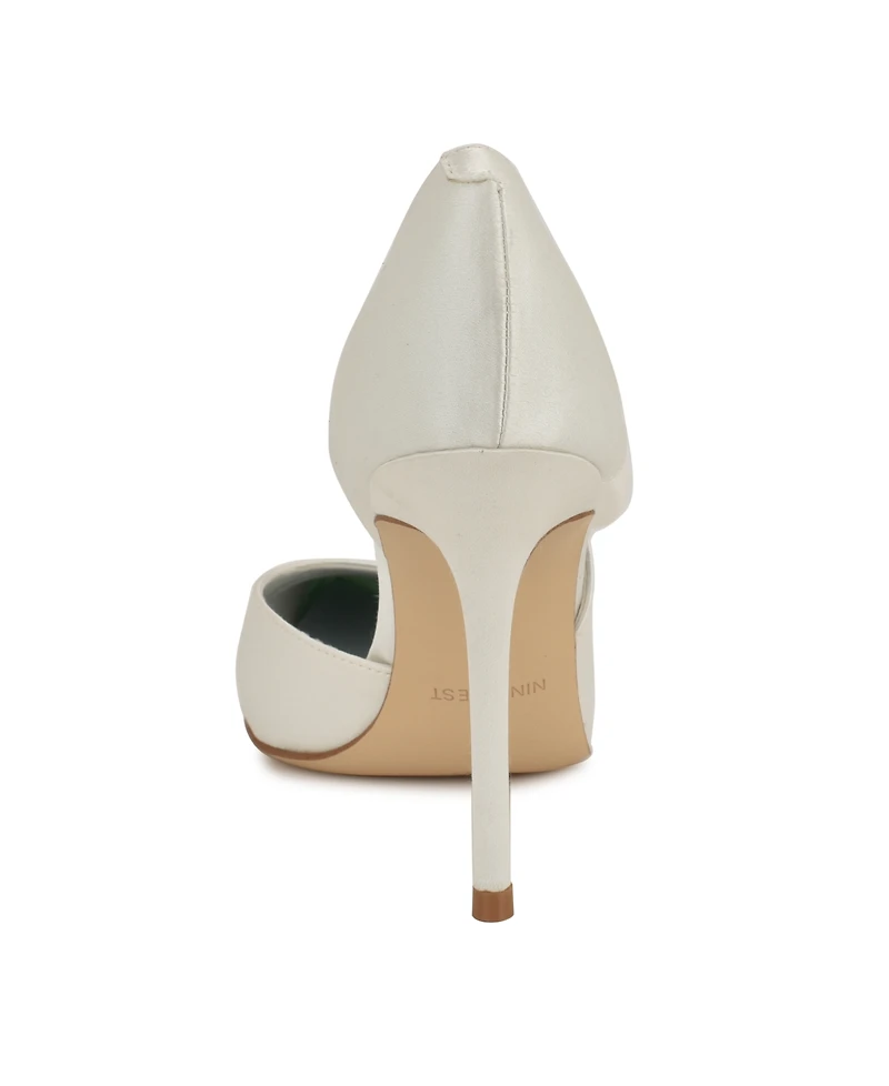 Nine West Women's Fhalon Bridal Satin d'Orsay Pumps