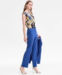 Kasper Women's Mid-Rise Fly Front L-Pocket Trousers, Regular & Petite