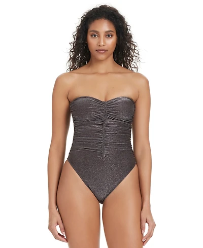 Bar Iii Women's Shimmer Core Bandeau One-Piece Swimsuit, Exclusively at Macy's