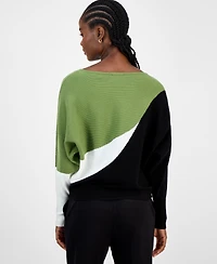 T Tahari Women's Colorblocked Crewneck Sweater
