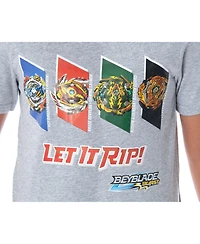 Beyblade Boys Burst 4 Spinner Tops Wizard Fafnir Ace Dragon Erasre Delvos Let It Rip! T-Shirt Tee