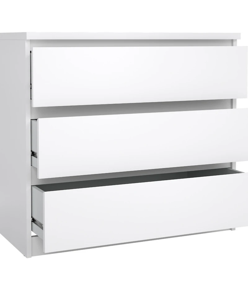 Tvilum 26.77" Wood 3 Drawer Chest