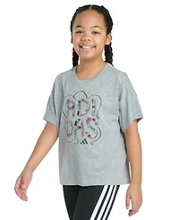 adidas Big Girls Short-Sleeve Drop-Shoulder Logo Graphic T-Shirt