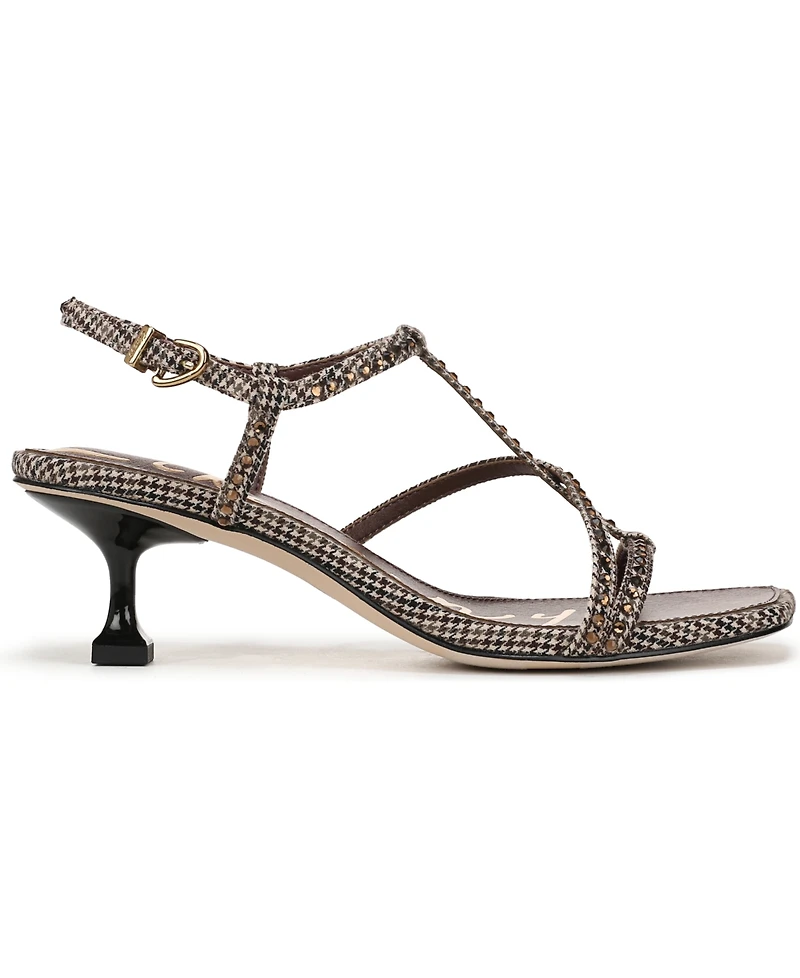 Circus Ny by Sam Edelman Women's Jaida Glitz Strappy Kitten Dress Sandals
