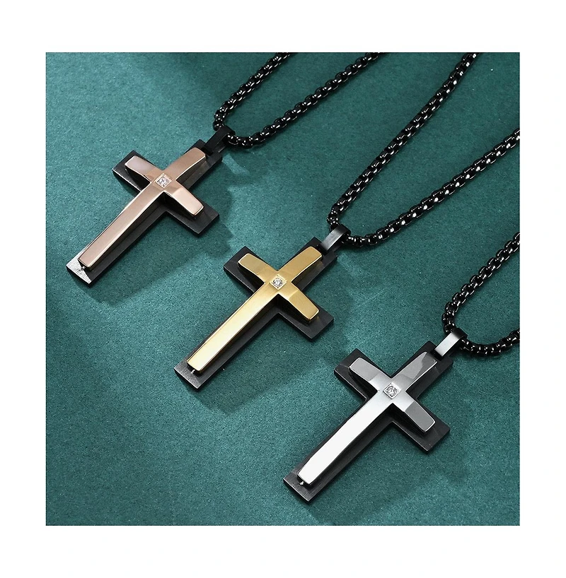 Anna Zuckerman Ebon Cross Necklace