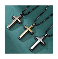 Anna Zuckerman Ebon Cross Necklace