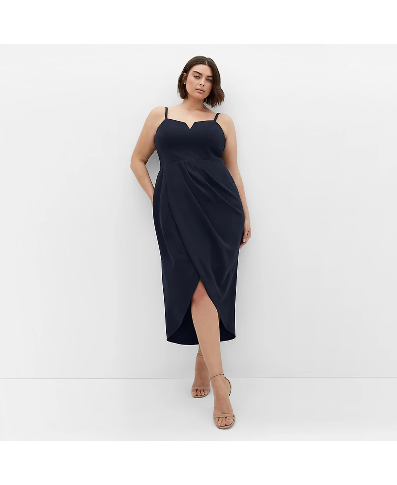City Chic Plus Sassy V Dress