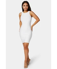 Bebe Women's Racer Neck Bandage Short Dress
