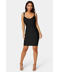 Bebe Women's V-Neck Strap Bandage Dress