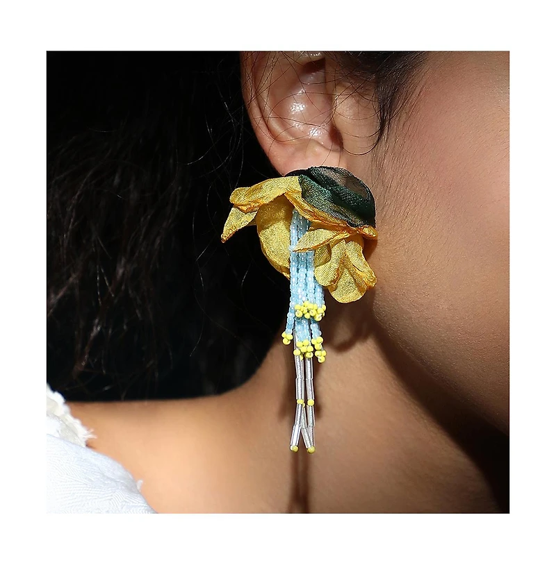 Sohi Maxi-Floral Drop Earrings