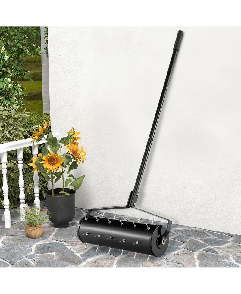 Gouun 21 Inch Manual Garden Aerator with Detachable Handle