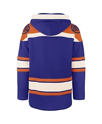 '47 Brand Men's Royal New York Knicks Superior Lacer Pullover Hoodie