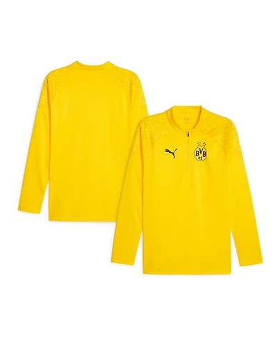 Puma Men's Yellow Borussia Dortmund 2023/24 Quarter-Zip Training Sweatshirt