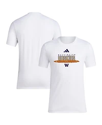 Adidas Men's White Washington Huskies Softball Pitcher's Circle T-Shirt