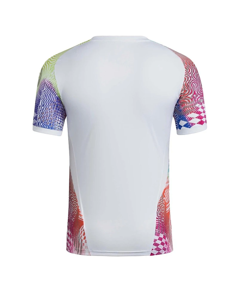 Adidas Men's White Inter Miami Cf 2025 Pride Pre-Match Jersey