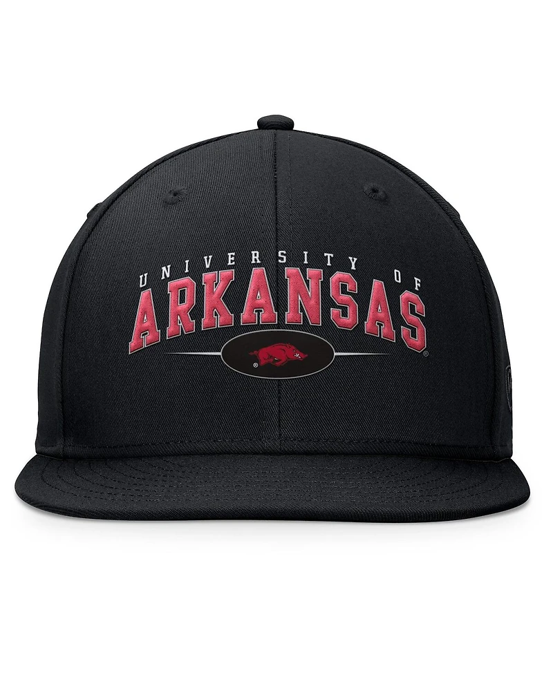 Top of the World Men's Black Arkansas Razorbacks Bullpen Snapback Hat
