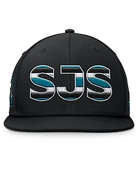 Fanatics Men's Black San Jose Sharks Authentic Pro Alternate Jersey Snapback Hat
