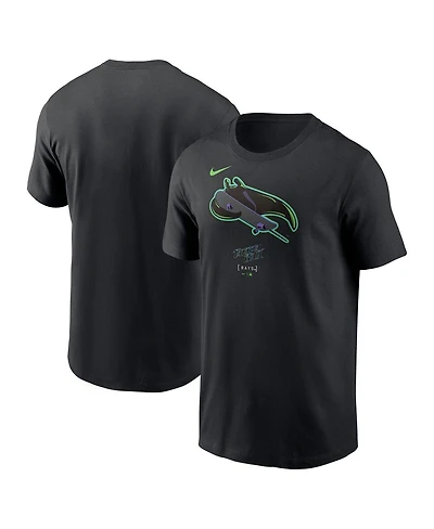 Nike Men's Black Tampa Bay Rays City Connect Large Logo T-Shirt