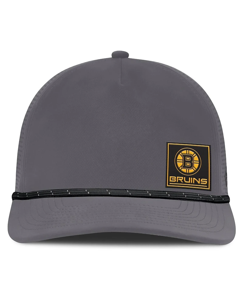 Fanatics Men's Gray Boston Bruins Captain Rope Adjustable Hat