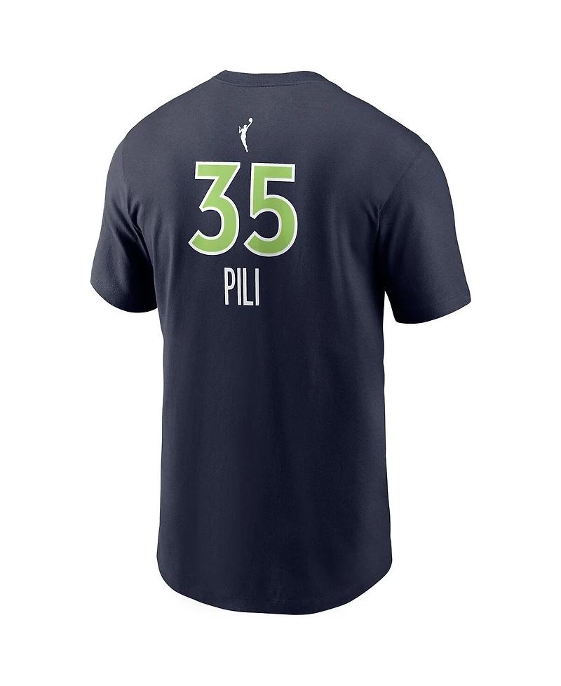 Nike Men's Alissa Pili Navy Minnesota Lynx Explorer Edition Name Number T-Shirt