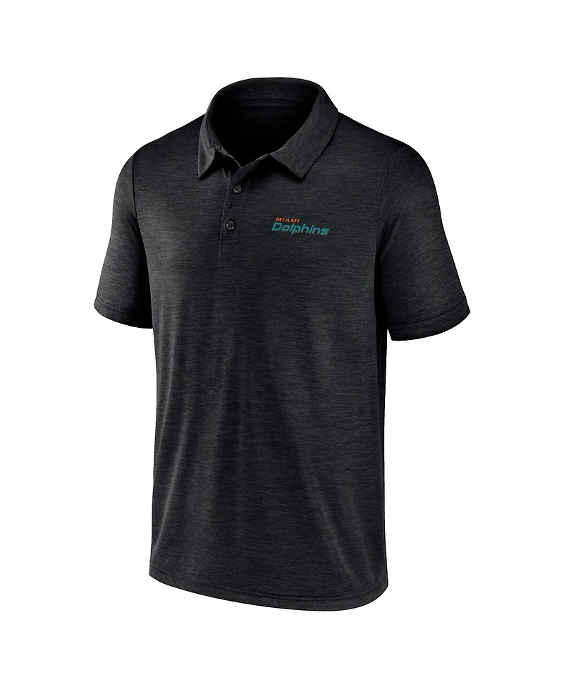 Logo Athletic Men's Black Miami Dolphins Unstoppable Polo Shirt